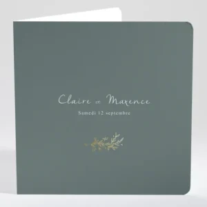 Faire-part de mariage Feuille d'or chic*Faire-part Elégant Online