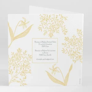 Faire-part de mariage Feuillage chic*Faire-part Elégant Hot