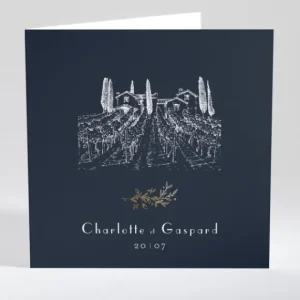 Faire-part de mariage Feuille d'or*Faire-part Elégant Outlet