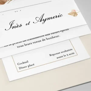 Faire-part de mariage Fleurs sechees*Faire-part Elégant Clearance