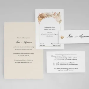 Faire-part de mariage Fleurs sechees*Faire-part Elégant Clearance