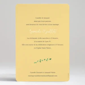 Faire-part de mariage Fleurs*Faire-part Elégant Fashion