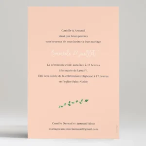 Faire-part de mariage Fleurs*Faire-part Elégant Fashion