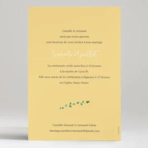 Faire-part de mariage Fleurs*Faire-part Elégant Fashion