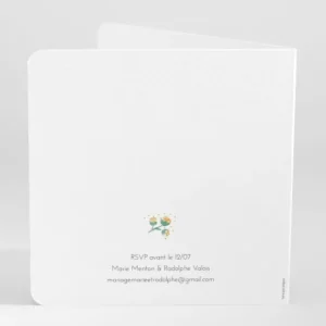 Faire-part de mariage Garden party*Faire-part Elégant Discount