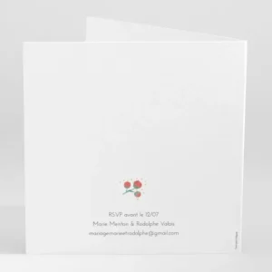 Faire-part de mariage Garden party*Faire-part Elégant Discount