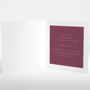 Faire-part de mariage Garden party*Faire-part Elégant Discount
