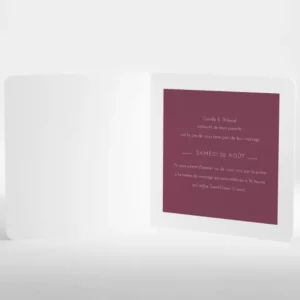 Faire-part de mariage Garden party*Faire-part Elégant Discount