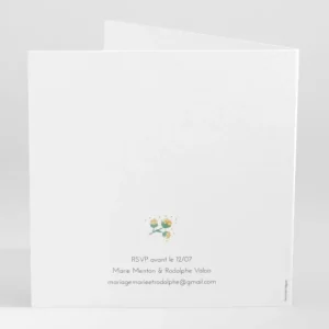 Faire-part de mariage Garden party*Faire-part Elégant Discount