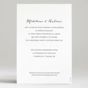 Faire-part de mariage Green*Faire-part Elégant Clearance
