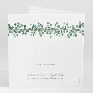 Faire-part de mariage Guirlande d'eucalyptus*Faire-part Elégant Fashion