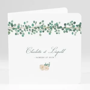 Faire-part de mariage Guirlande d'eucalyptus*Faire-part Elégant Fashion