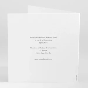 Faire-part de mariage Gypsophile*Faire-part Elégant New