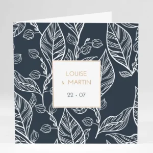 Faire-part de mariage Herbier*Faire-part Elégant Online