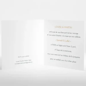 Faire-part de mariage Herbier*Faire-part Elégant Online