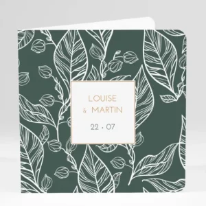 Faire-part de mariage Herbier*Faire-part Elégant Online