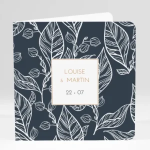 Faire-part de mariage Herbier*Faire-part Elégant Online