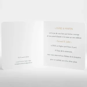 Faire-part de mariage Herbier*Faire-part Elégant Online