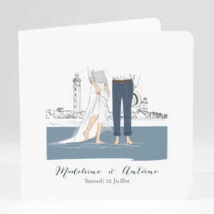 Faire-part de mariage Ile de Re*Faire-part Elégant Online