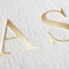Faire-part de mariage Initiales gravees en or*Faire-part Elégant New