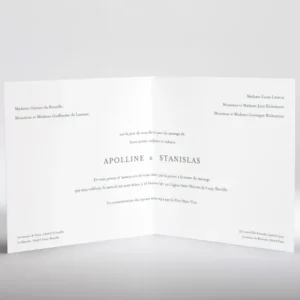 Faire-part de mariage Initiales gravees en or*Faire-part Elégant New