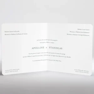 Faire-part de mariage Initiales gravees en or*Faire-part Elégant New