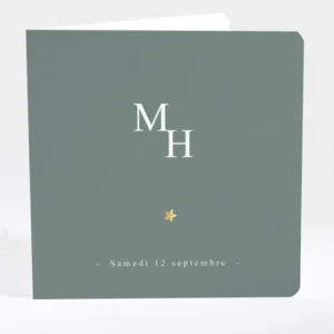 Faire-part de mariage Initiales etoilees*Faire-part Elégant Sale