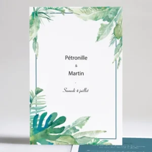 Faire-part de mariage Jardin tropical*Faire-part Elégant Hot