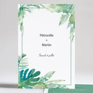 Faire-part de mariage Jardin tropical*Faire-part Elégant Hot