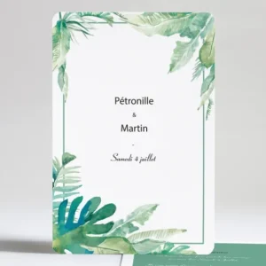 Faire-part de mariage Jardin tropical*Faire-part Elégant Hot