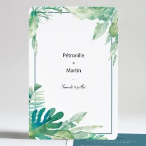 Faire-part de mariage Jardin tropical*Faire-part Elégant Hot