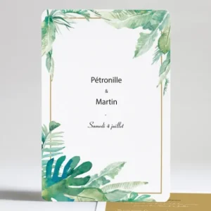 Faire-part de mariage Jardin tropical*Faire-part Elégant Hot
