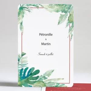 Faire-part de mariage Jardin tropical*Faire-part Elégant Hot