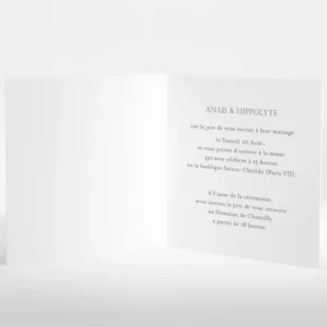 Faire-part de mariage Jolie photo*Faire-part Elégant Discount