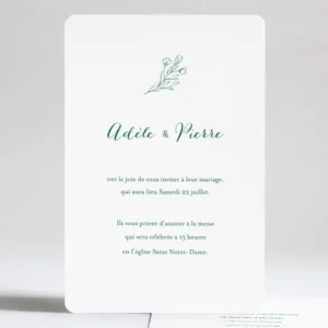 Faire-part de mariage Jolie fleur*Faire-part Elégant Outlet