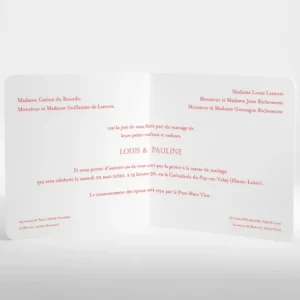 Faire-part de mariage Joli sourire*Faire-part Elégant Discount