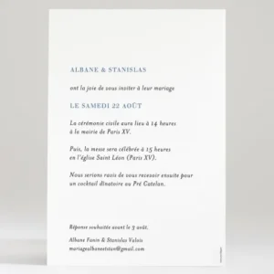 Faire-part de mariage Joli brin*Faire-part Elégant New