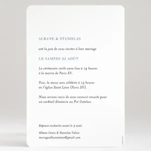 Faire-part de mariage Joli brin*Faire-part Elégant New