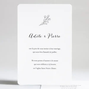 Faire-part de mariage Jolie fleur*Faire-part Elégant Outlet