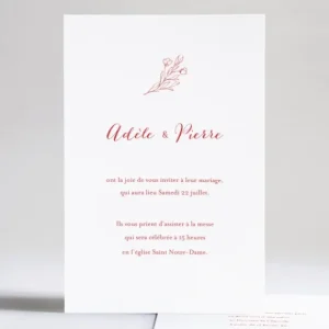 Faire-part de mariage Jolie fleur*Faire-part Elégant Outlet