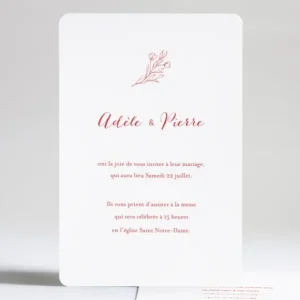 Faire-part de mariage Jolie fleur*Faire-part Elégant Outlet