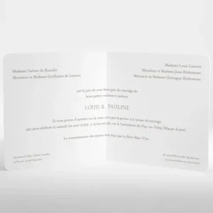 Faire-part de mariage Joli sourire*Faire-part Elégant Discount