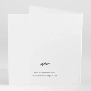 Faire-part de mariage Just green*Faire-part Elégant Outlet