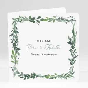 Faire-part de mariage Just green*Faire-part Elégant Outlet