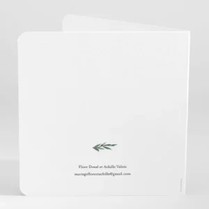 Faire-part de mariage Just green*Faire-part Elégant Outlet
