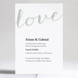 Faire-part de mariage Letter*Faire-part Elégant Sale