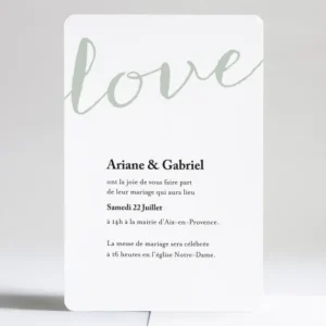 Faire-part de mariage Letter*Faire-part Elégant Sale