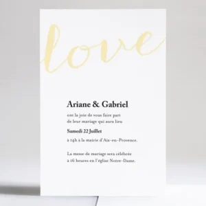 Faire-part de mariage Letter*Faire-part Elégant Sale