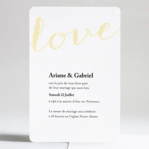 Faire-part de mariage Letter*Faire-part Elégant Sale
