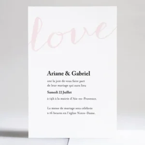 Faire-part de mariage Letter*Faire-part Elégant Sale